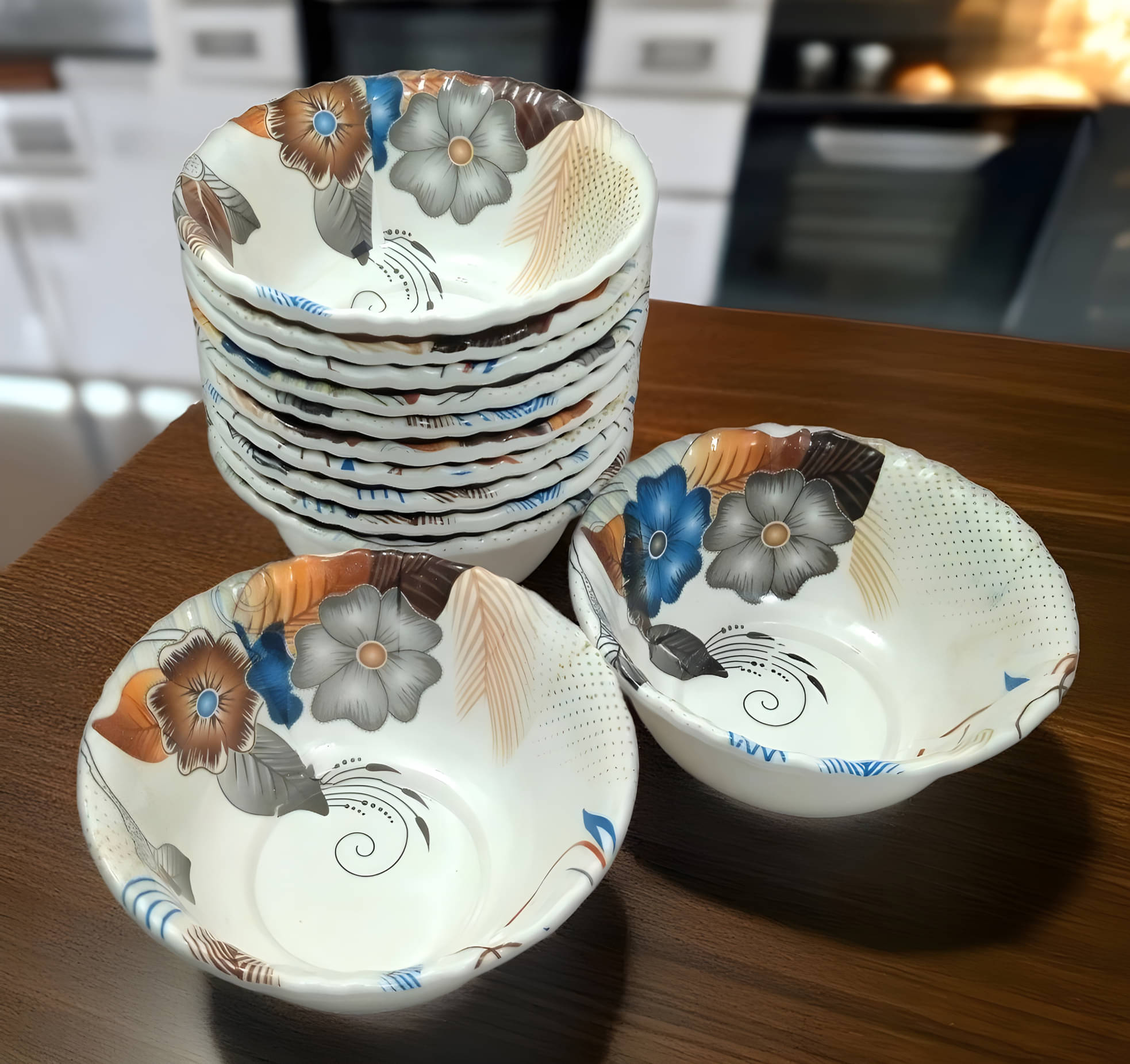     			Inpro Melamine Printed Snacks Bowl 10 cm ( Set of 12 ) Multi Color