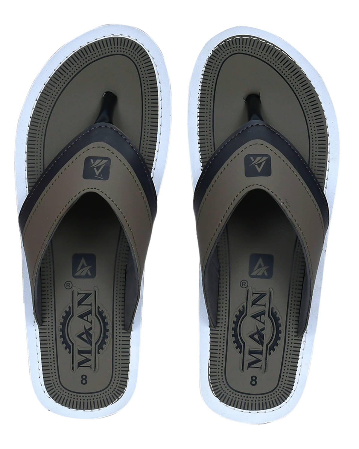     			MAAN Green Men's Thong Flip Flop