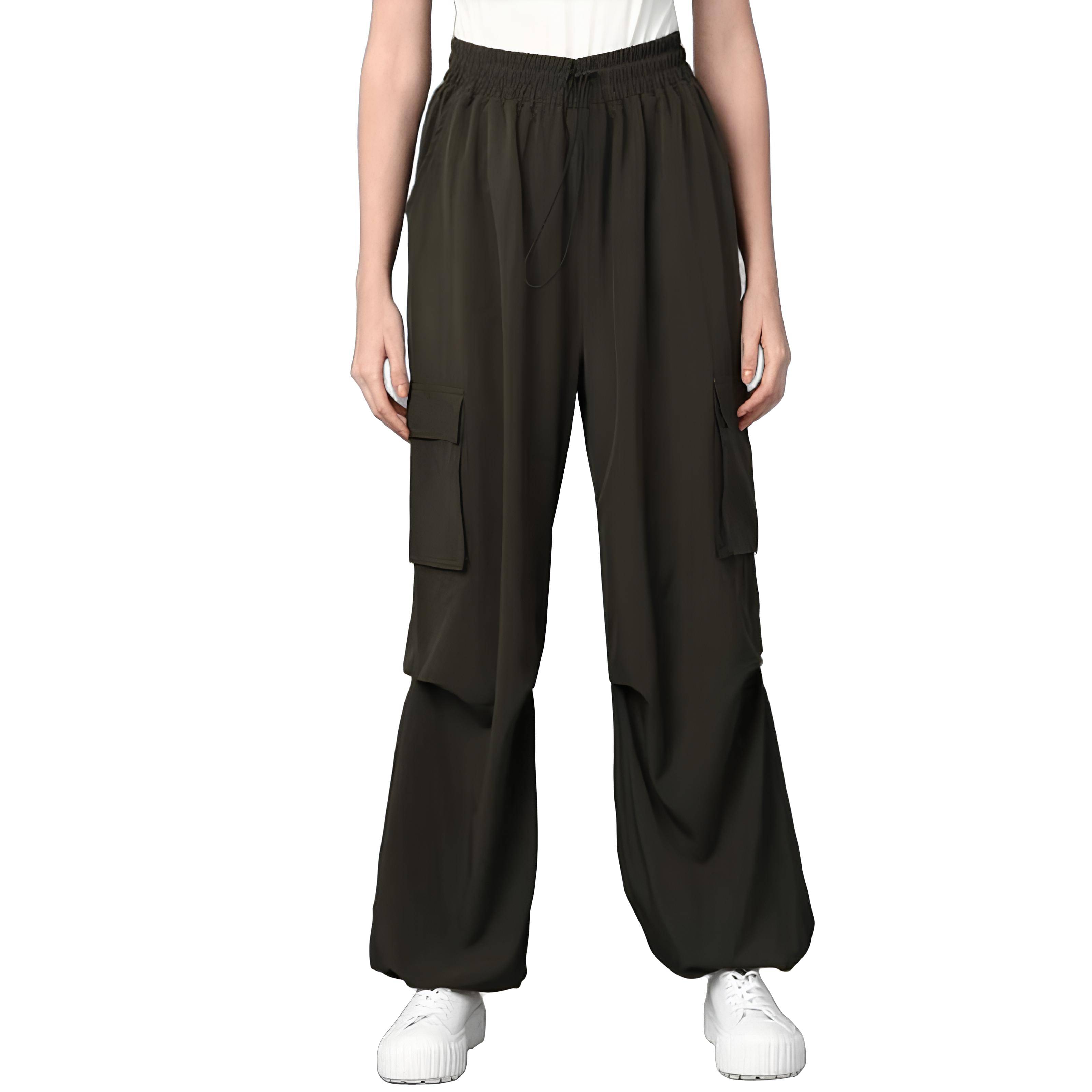     			MULTIWA Pack of 1 Polyester Parachute Women's Cargo Pants ( Olive )