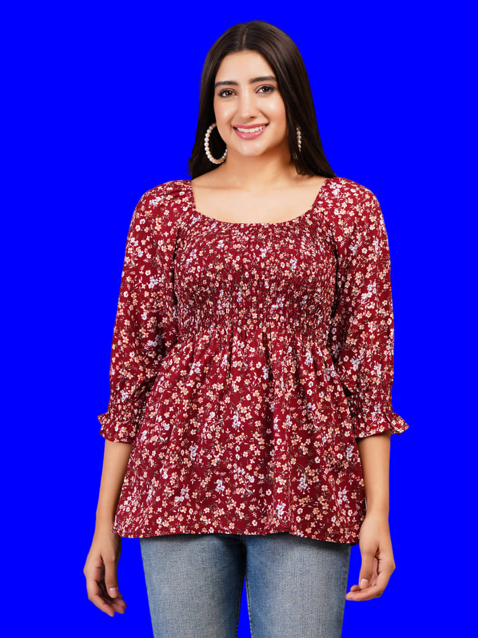     			Oh Mi Dios Women's Viscose Rayon Regular Top ( Maroon )