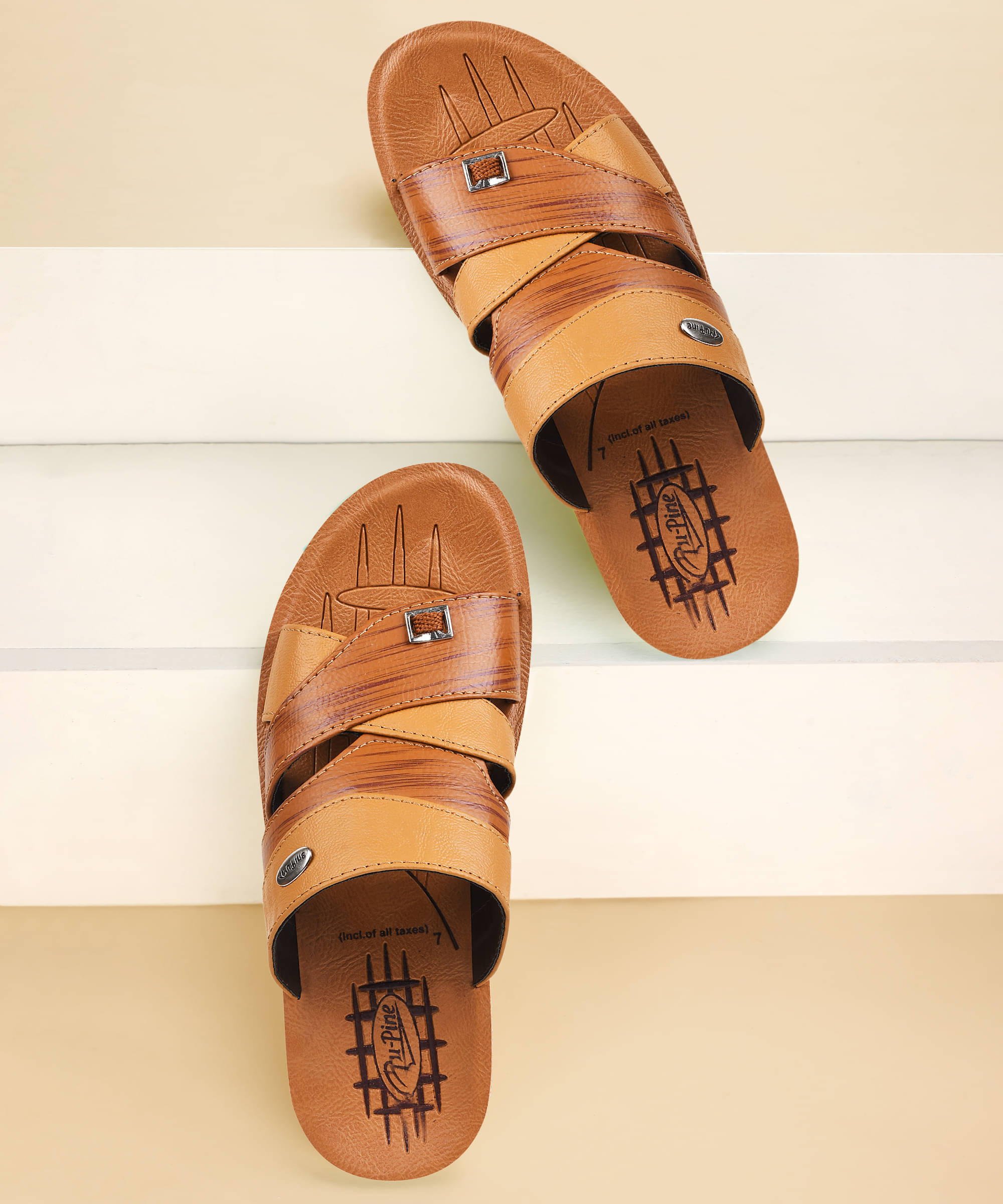     			PUPINE - Tan Men's Sandals