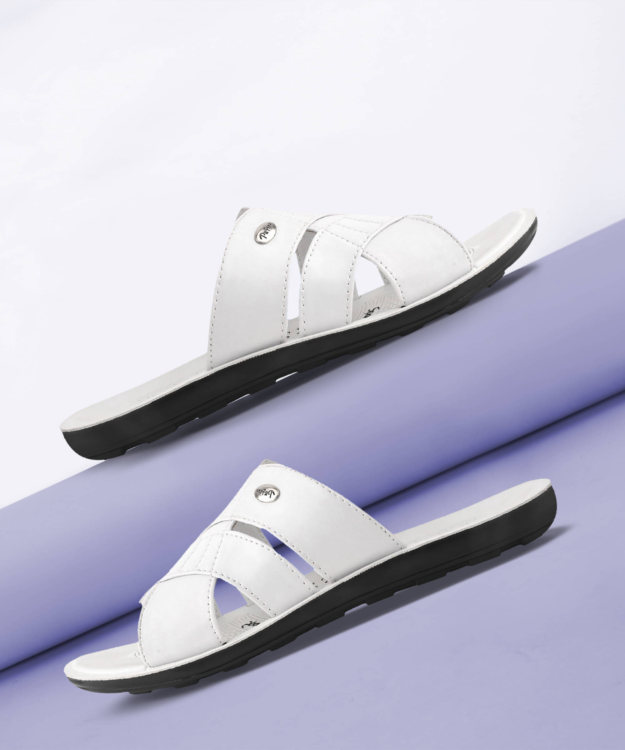     			PUPINE - White Men's Sandals