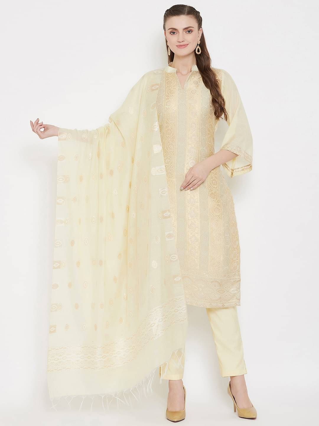 TAZO Unstitched Cotton Printed Dress Material - Yellow ( Pack of 1 ) TAZO Unstitched Cotton Printed Dress Material - Yellow ( Pack of 1 )