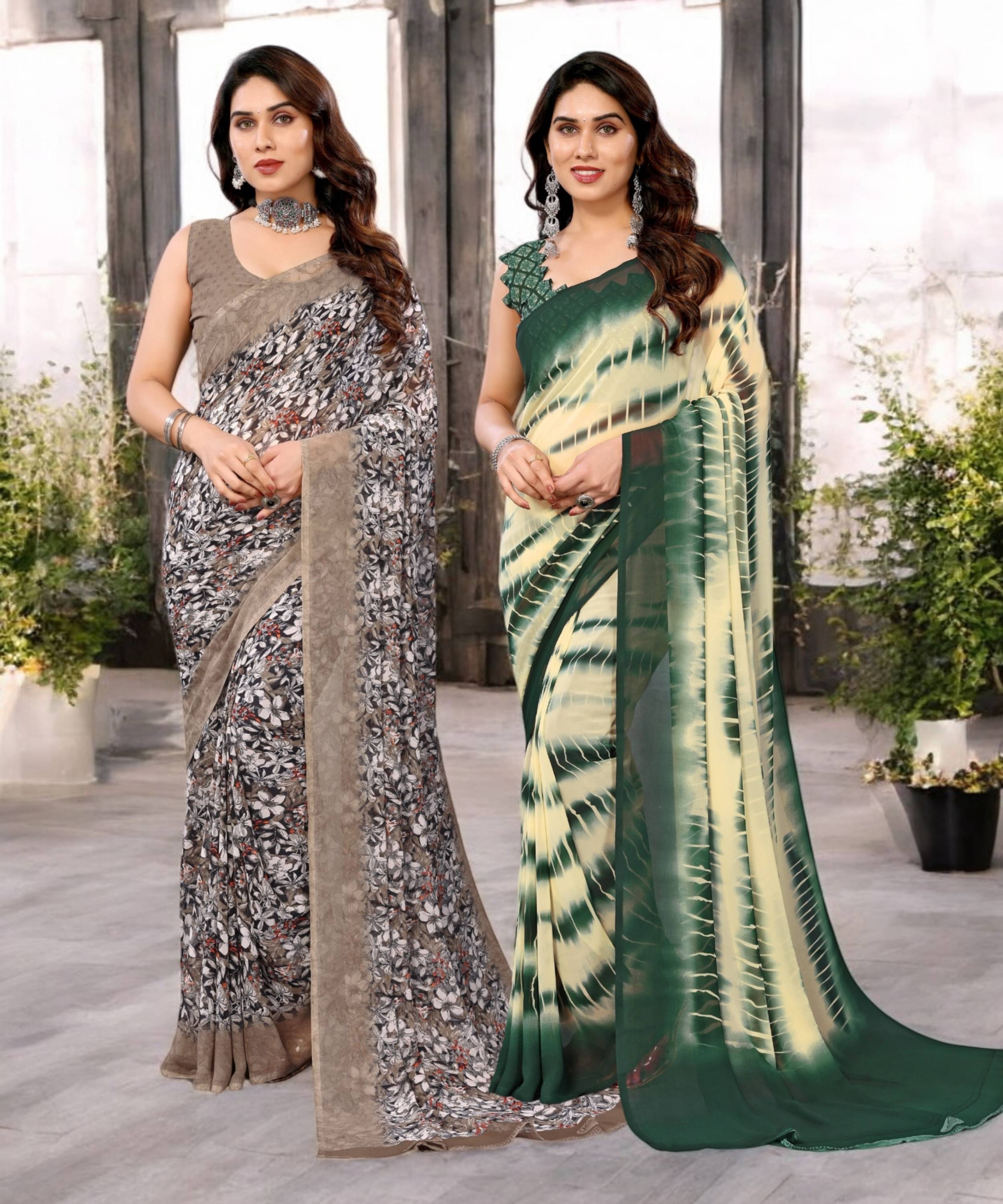 TTH Georgette Printed Saree Without Blouse Piece ( Multicolor 17 ) TTH Georgette Printed Saree Without Blouse Piece ( Multicolor 17 )