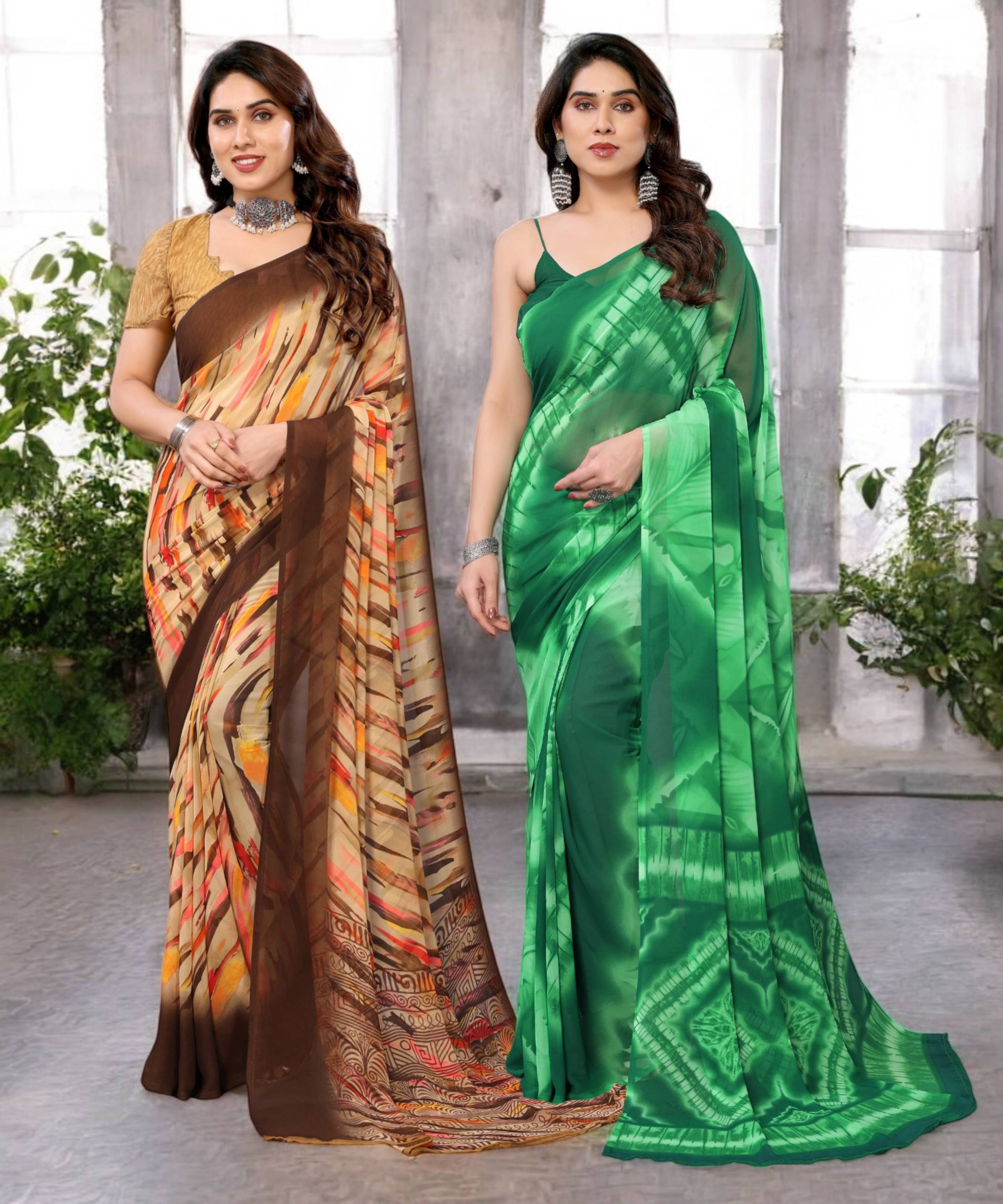 TTH Georgette Printed Saree Without Blouse Piece ( Multicolor 14 ) TTH Georgette Printed Saree Without Blouse Piece ( Multicolor 14 )