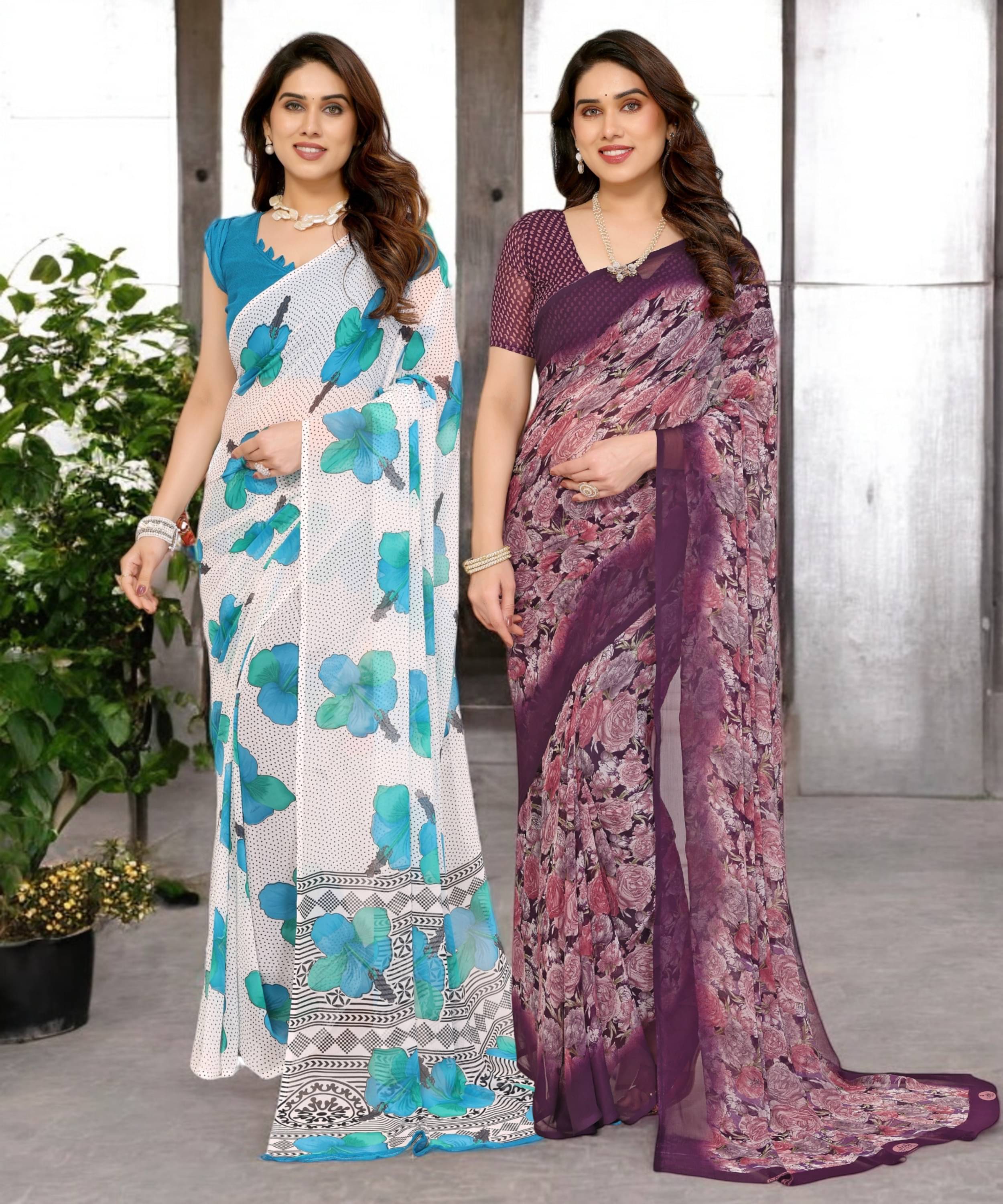 TTH Georgette Printed Saree Without Blouse Piece ( Multicolor 13 ) TTH Georgette Printed Saree Without Blouse Piece ( Multicolor 13 )