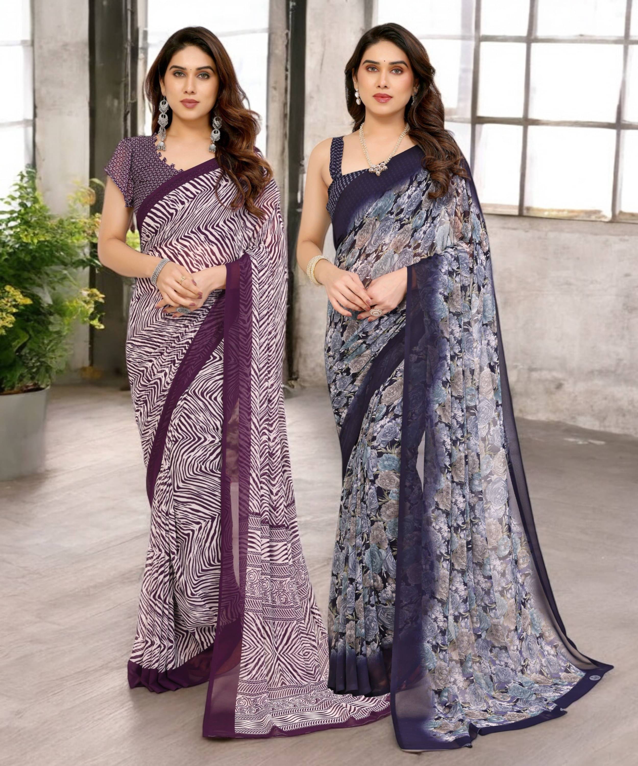 TTH Georgette Printed Saree Without Blouse Piece ( Multicolor 5 )     			TTH Georgette Printed Saree Without Blouse Piece ( Multicolor 5 )