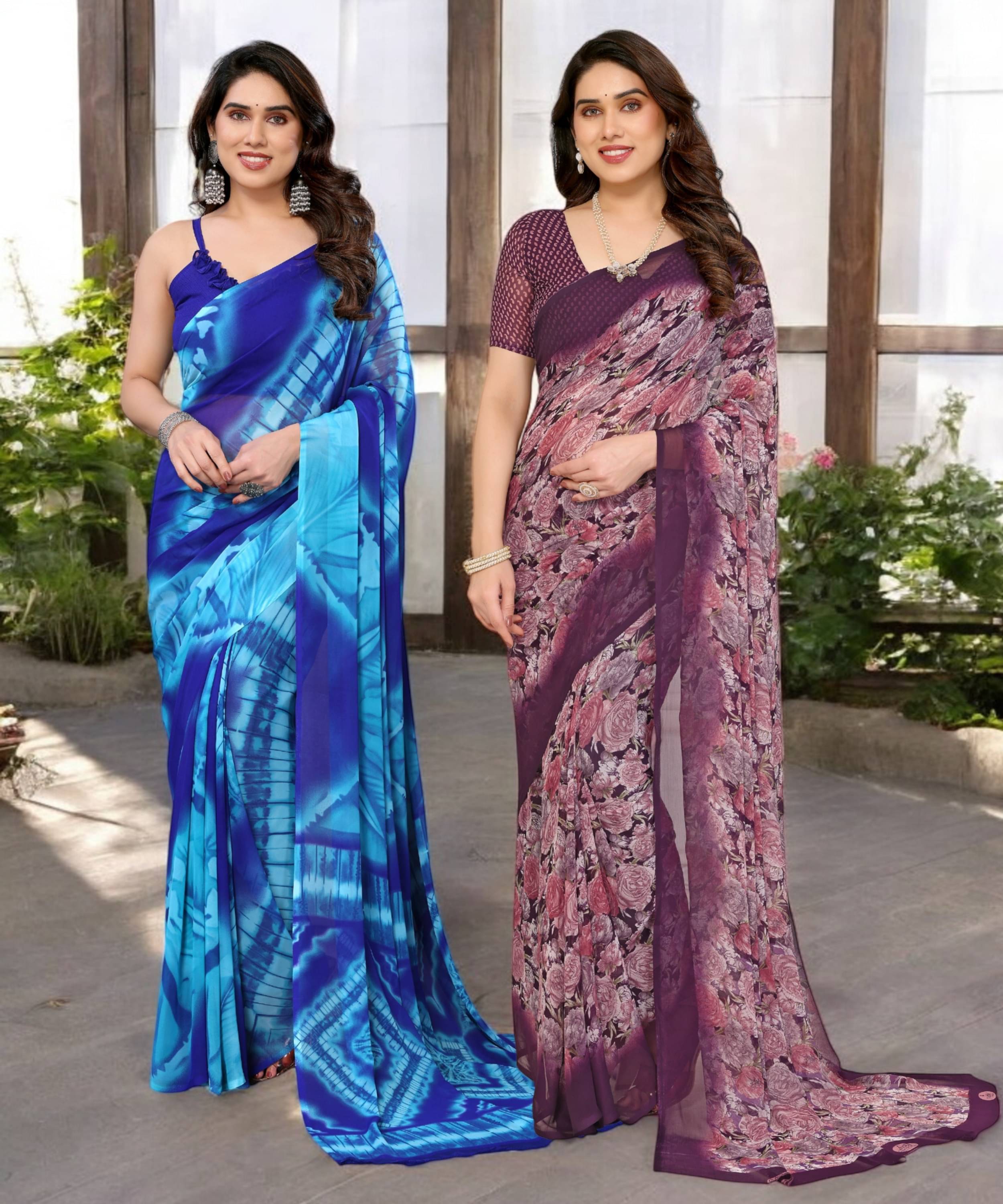 TTH Georgette Printed Saree Without Blouse Piece ( Multicolor 2 ) TTH Georgette Printed Saree Without Blouse Piece ( Multicolor 2 )