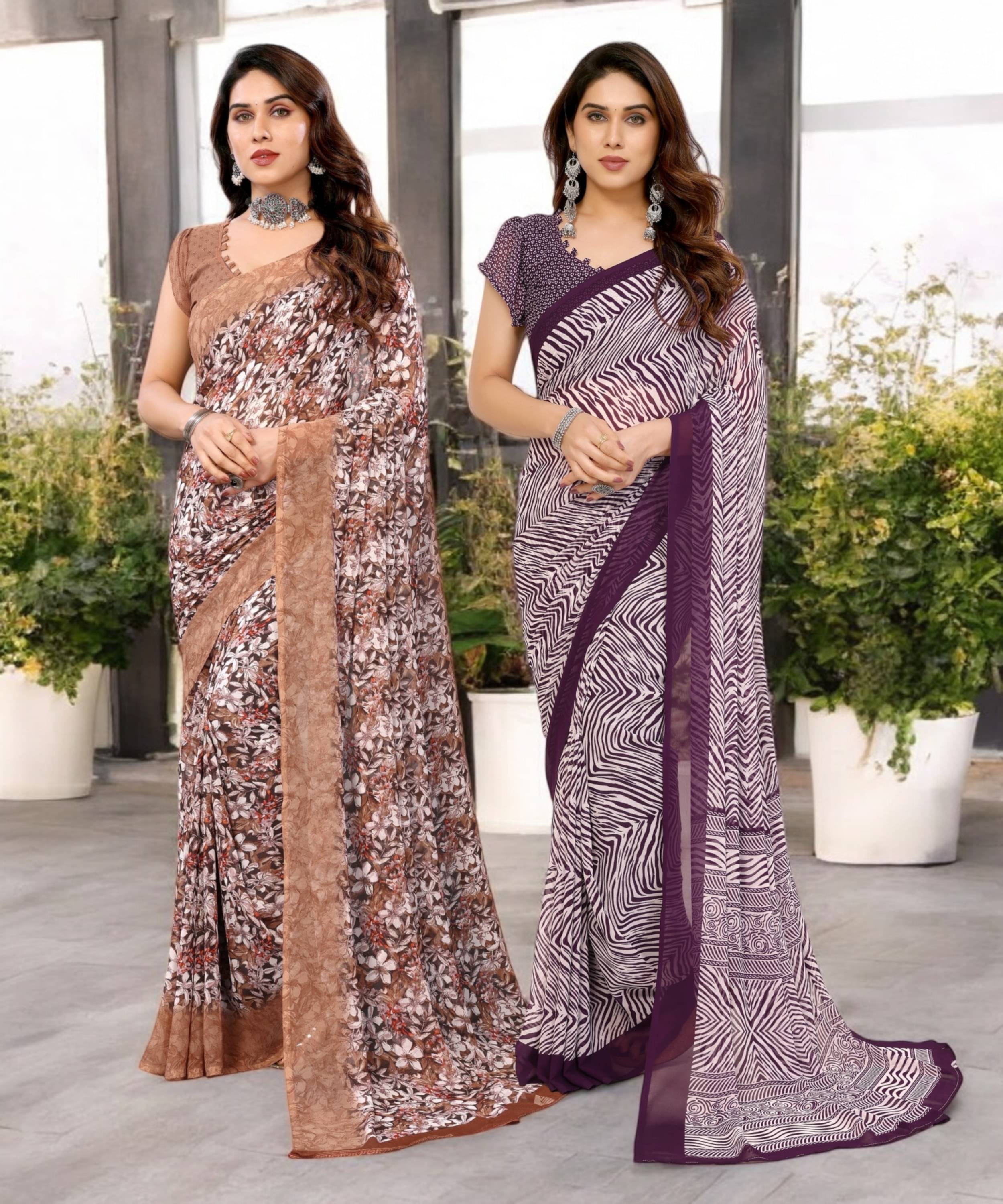 TTH Georgette Printed Saree Without Blouse Piece ( Multicolor 15 ) TTH Georgette Printed Saree Without Blouse Piece ( Multicolor 15 )