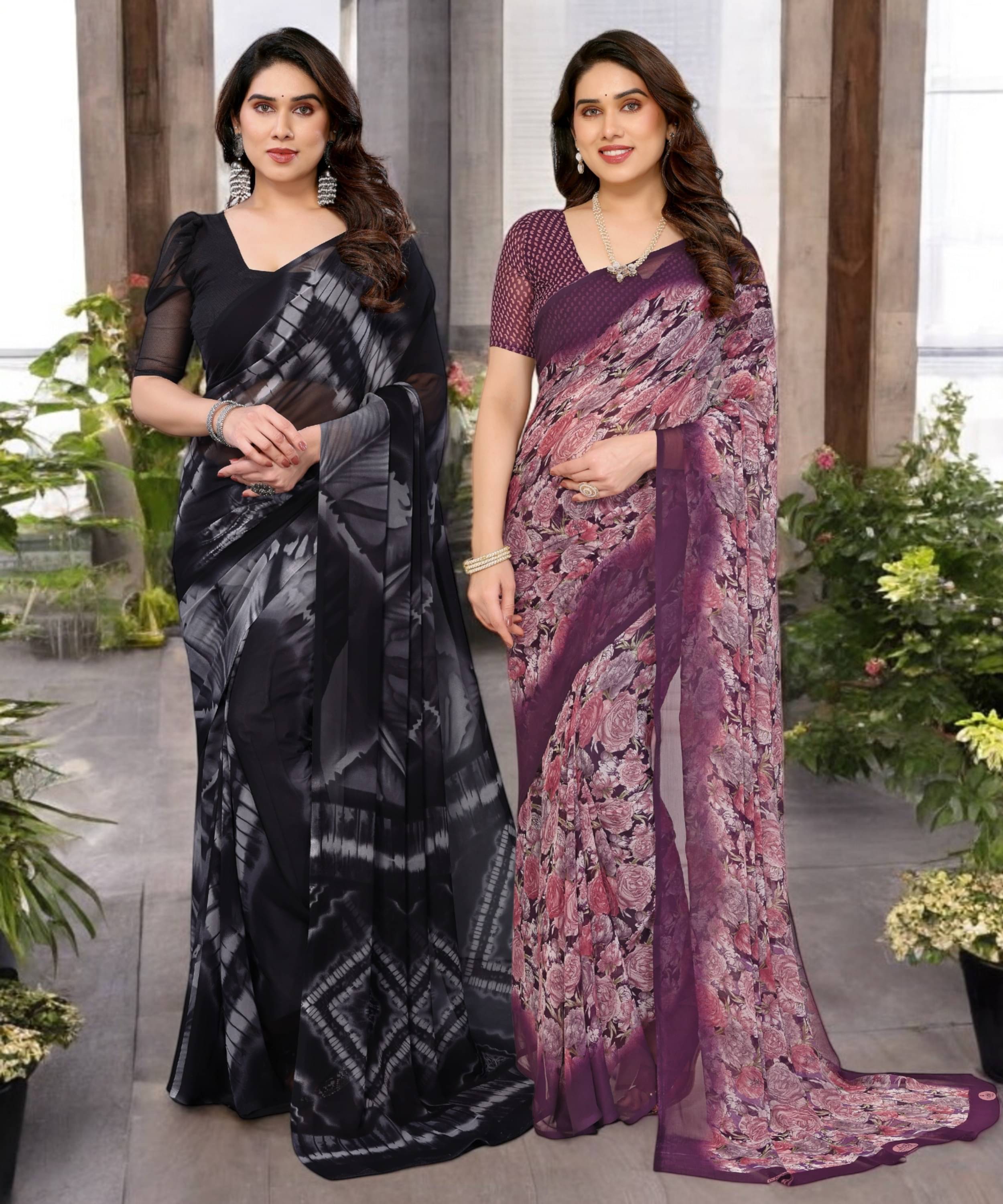 TTH Georgette Printed Saree Without Blouse Piece ( Multicolor 16 ) TTH Georgette Printed Saree Without Blouse Piece ( Multicolor 16 )