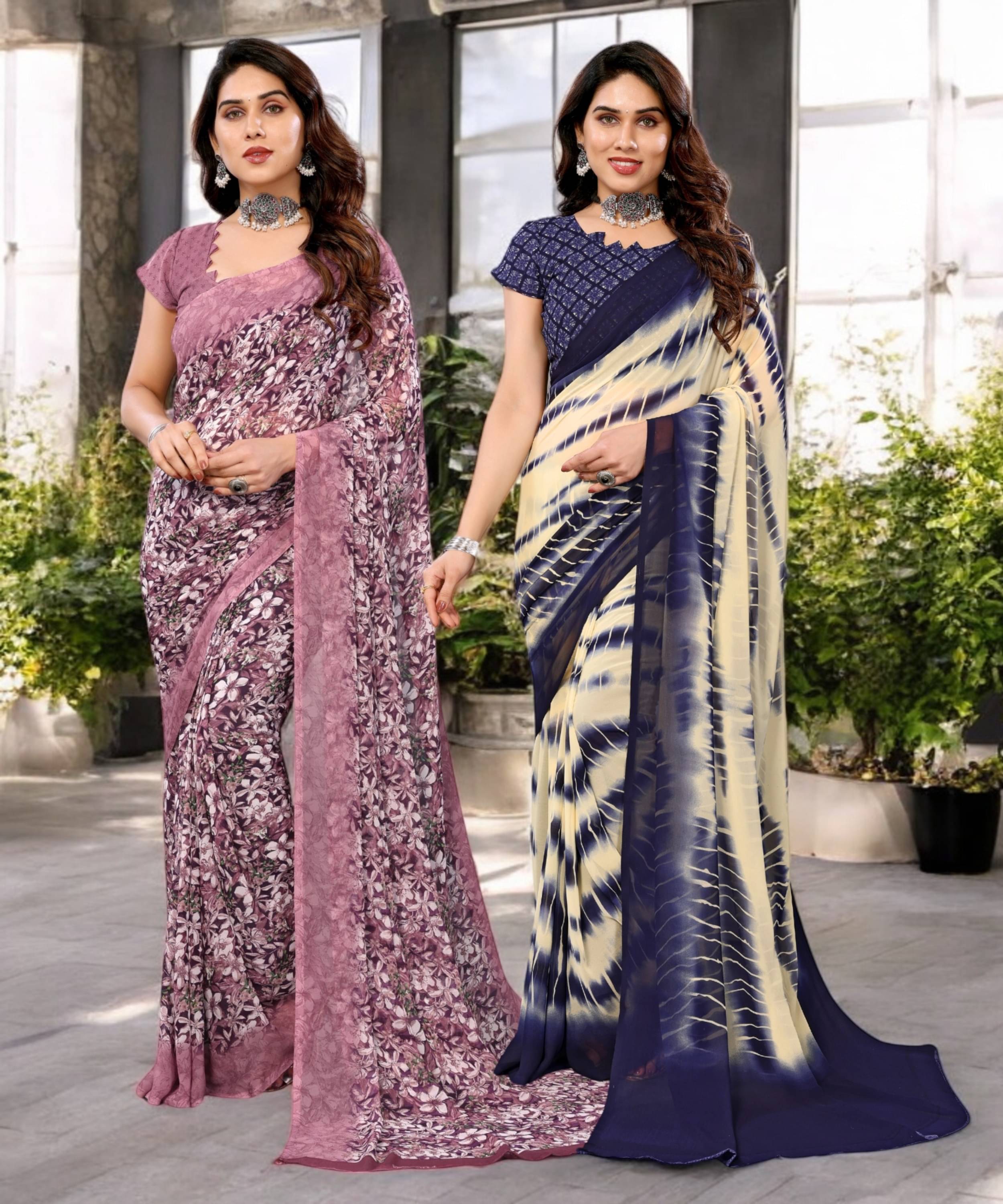 TTH Georgette Printed Saree Without Blouse Piece ( Multicolor 8 ) TTH Georgette Printed Saree Without Blouse Piece ( Multicolor 8 )