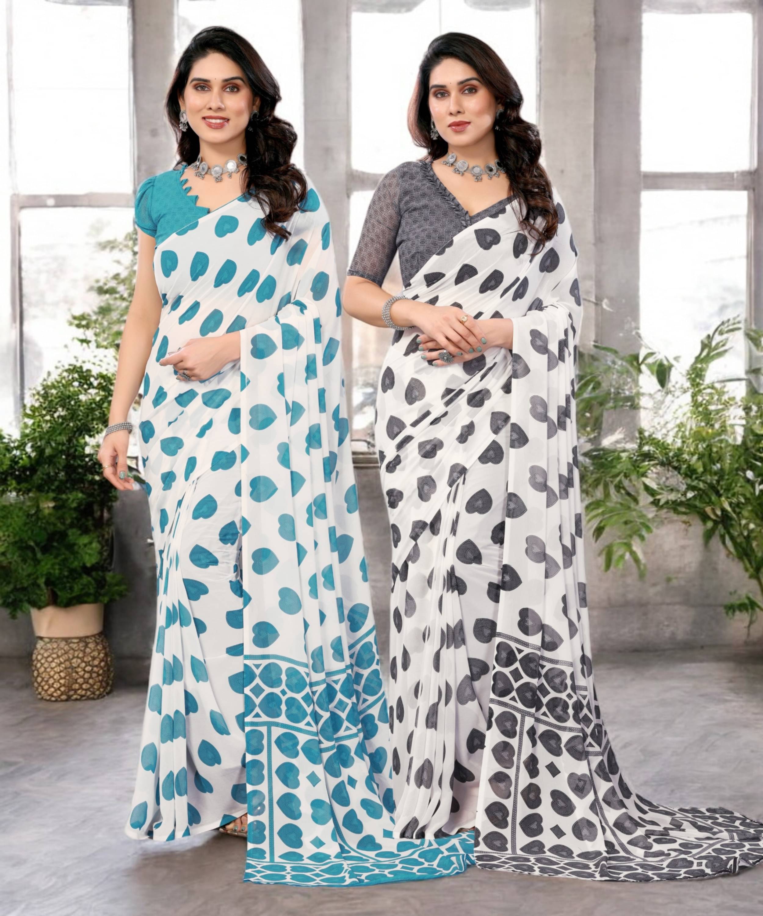 TTH Georgette Printed Saree Without Blouse Piece ( Multicolor 3 ) TTH Georgette Printed Saree Without Blouse Piece ( Multicolor 3 )