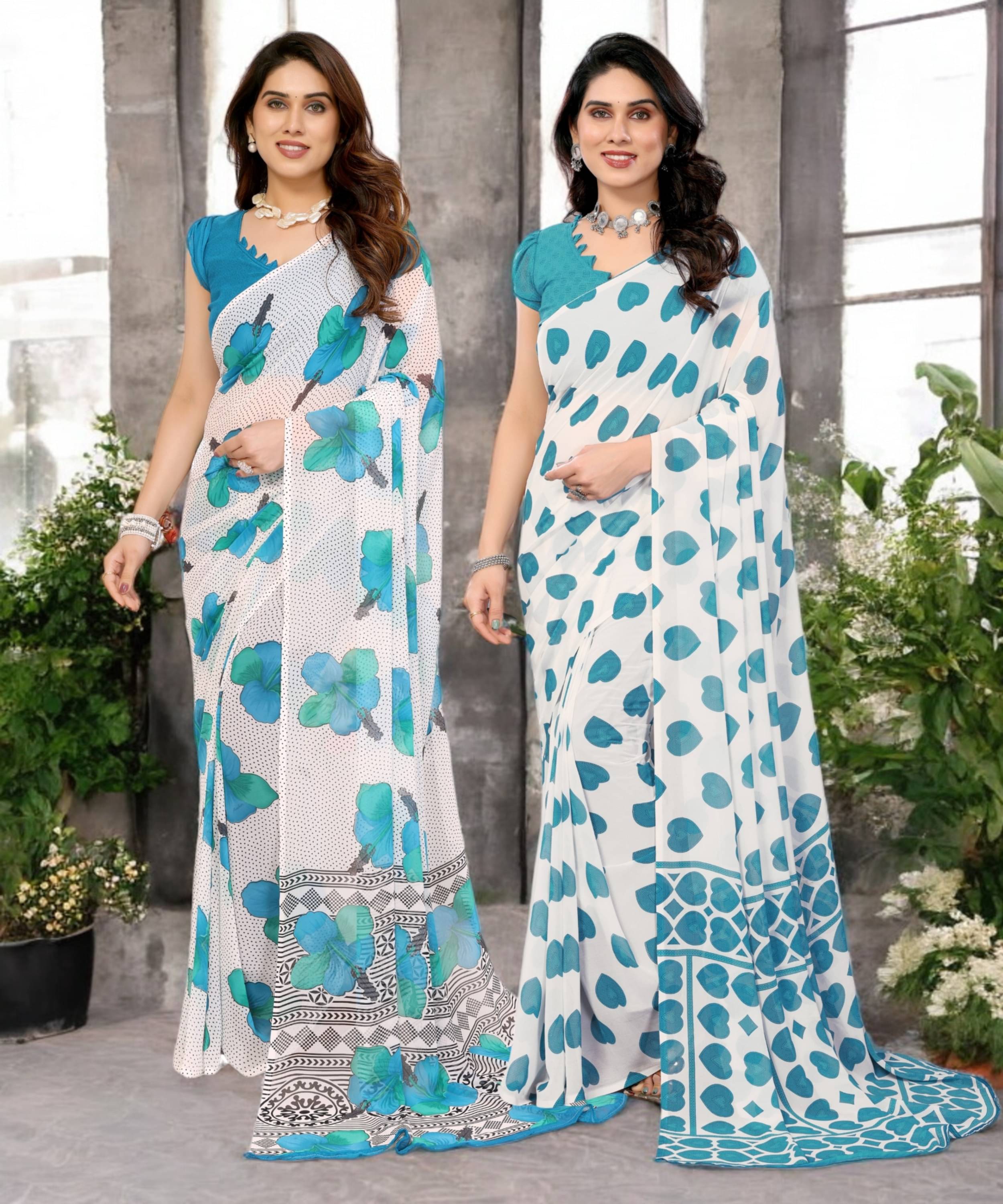 TTH Georgette Printed Saree Without Blouse Piece ( Multicolor 14 ) TTH Georgette Printed Saree Without Blouse Piece ( Multicolor 14 )