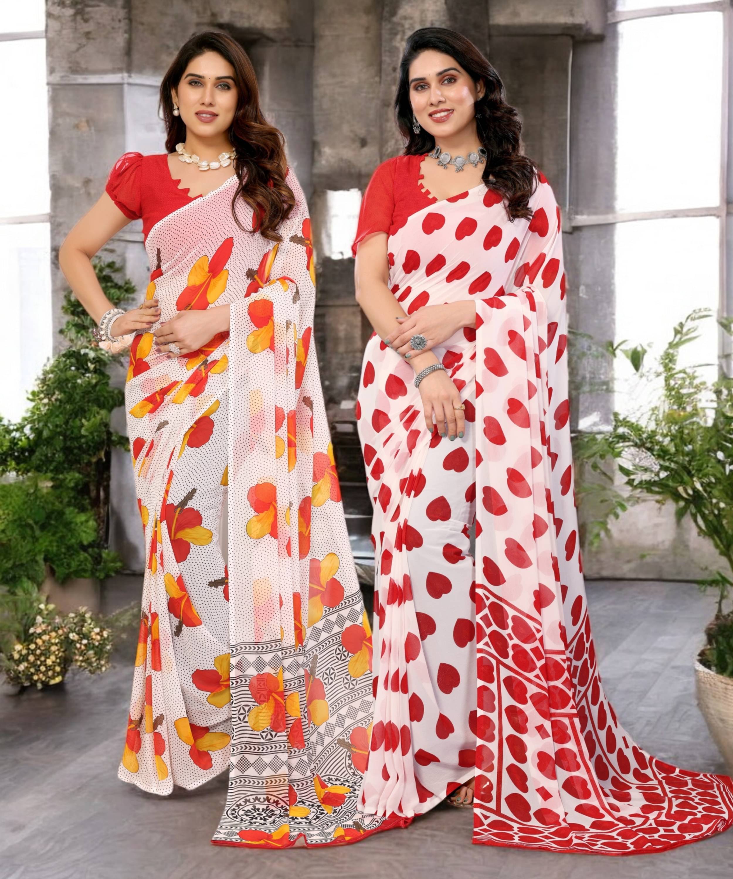 TTH Georgette Printed Saree Without Blouse Piece ( Multicolor 10 ) TTH Georgette Printed Saree Without Blouse Piece ( Multicolor 10 )