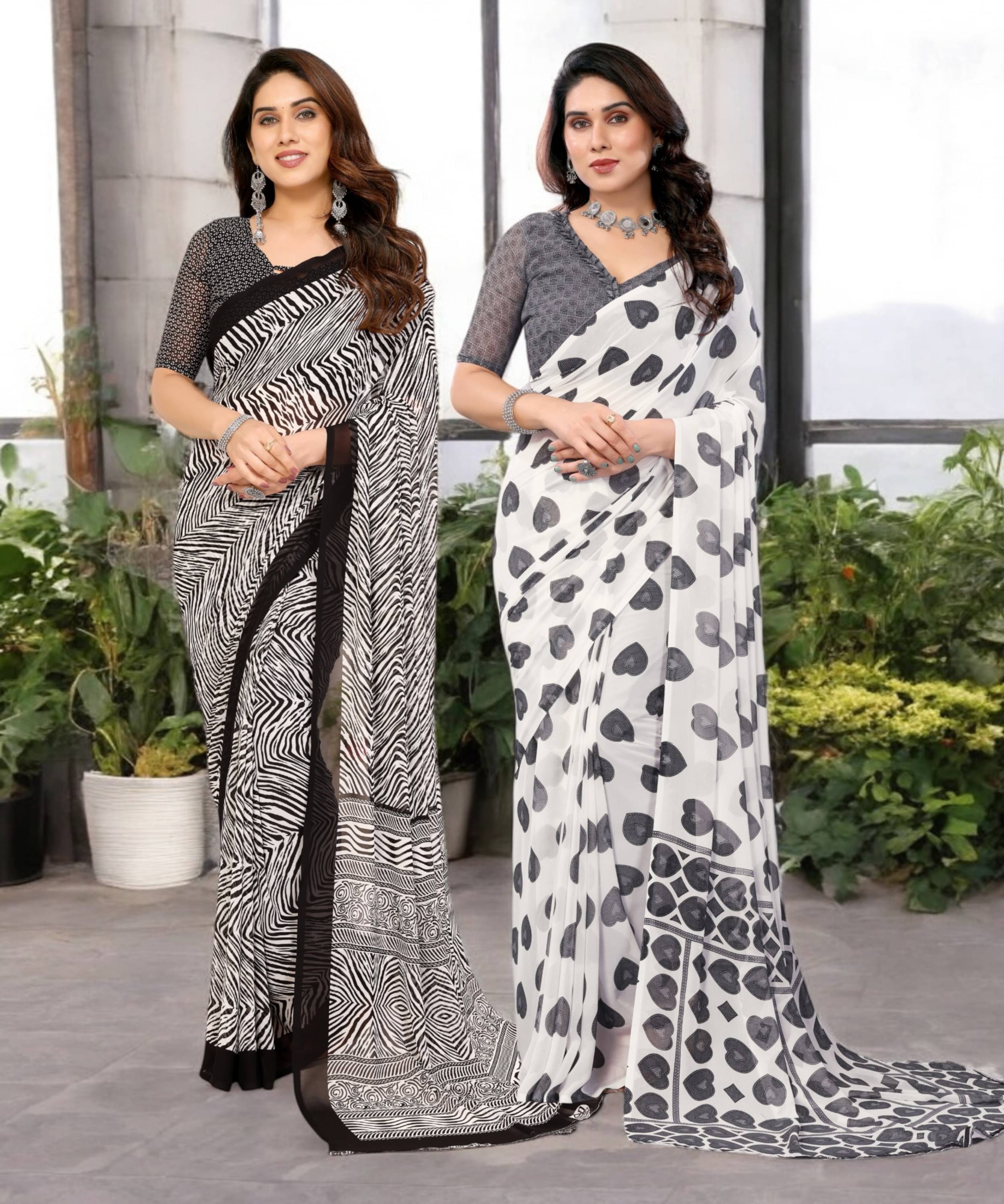 TTH Georgette Printed Saree Without Blouse Piece ( Multicolor 2 ) TTH Georgette Printed Saree Without Blouse Piece ( Multicolor 2 )