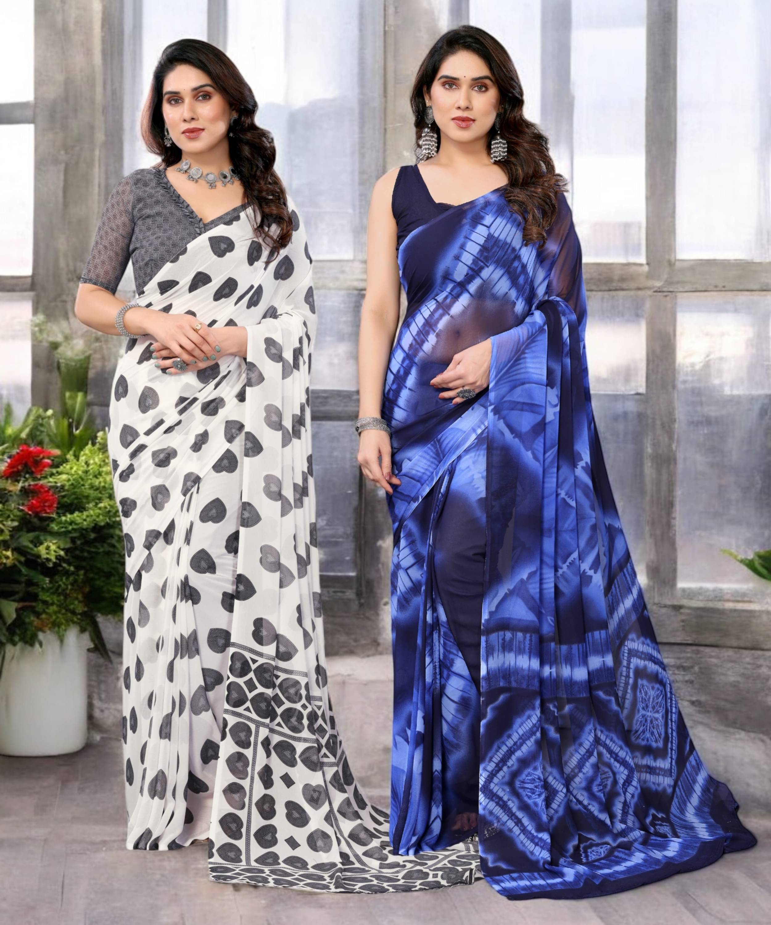 TTH Georgette Printed Saree Without Blouse Piece ( Multicolor 2 ) TTH Georgette Printed Saree Without Blouse Piece ( Multicolor 2 )