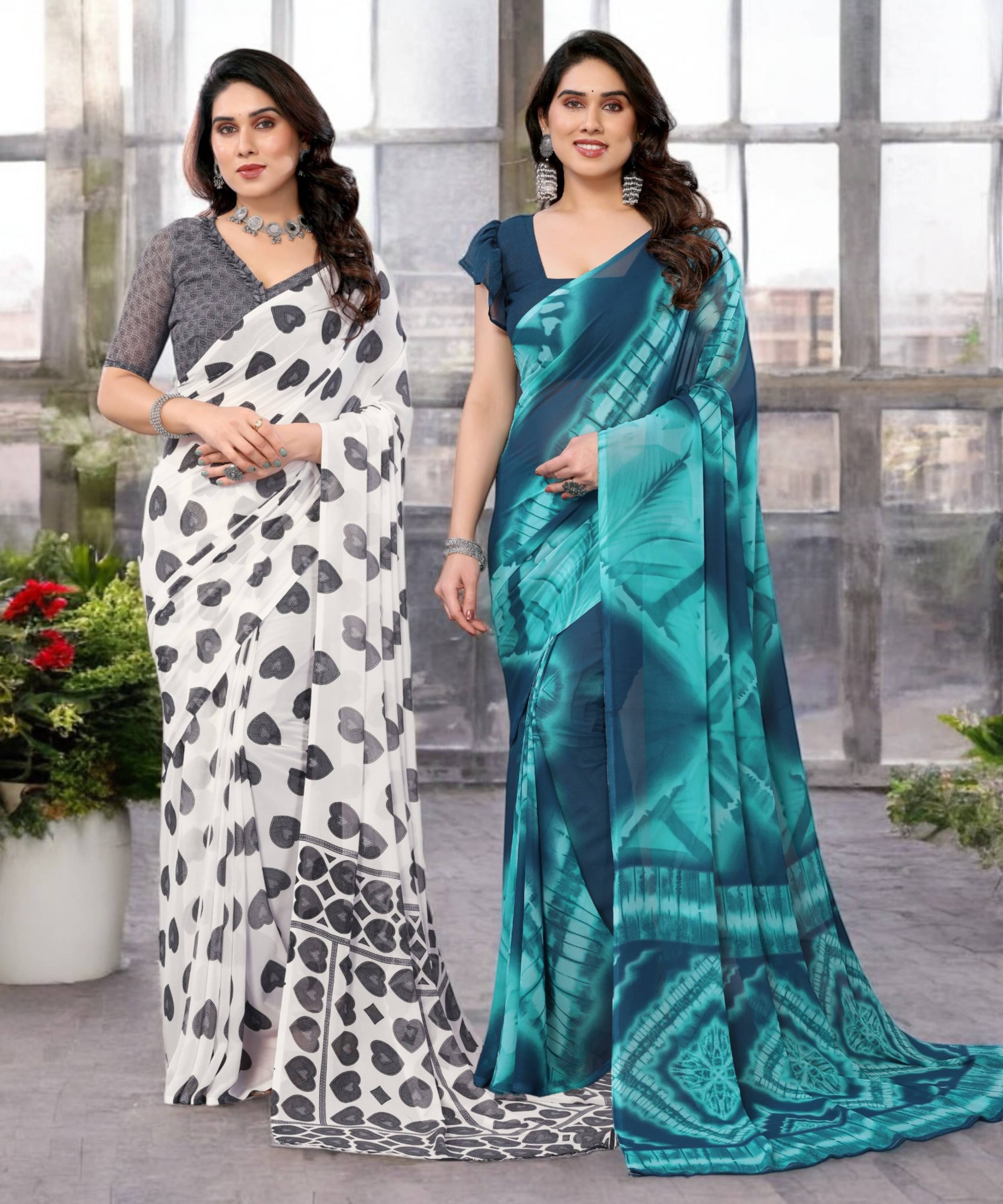 TTH Georgette Printed Saree Without Blouse Piece ( Multicolor 3 ) TTH Georgette Printed Saree Without Blouse Piece ( Multicolor 3 )