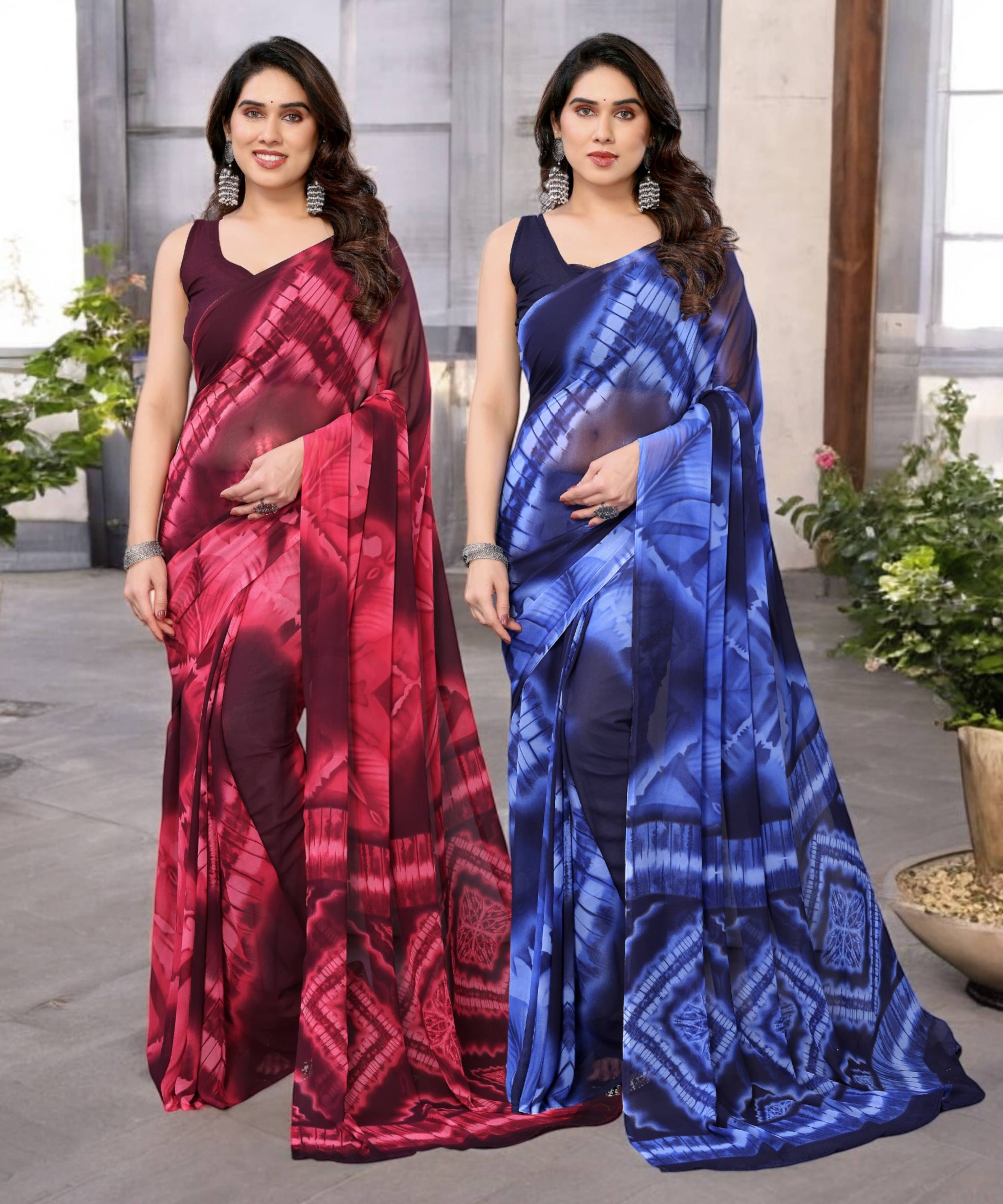 TTH Georgette Printed Saree Without Blouse Piece ( Multicolor 2 ) TTH Georgette Printed Saree Without Blouse Piece ( Multicolor 2 )
