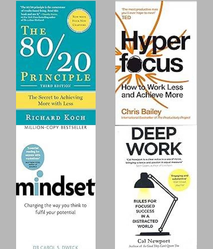 The 80/20 Principle + Hyperfocus + Mindset + Deep Work - Stationery | Buy online on ZillyBuy