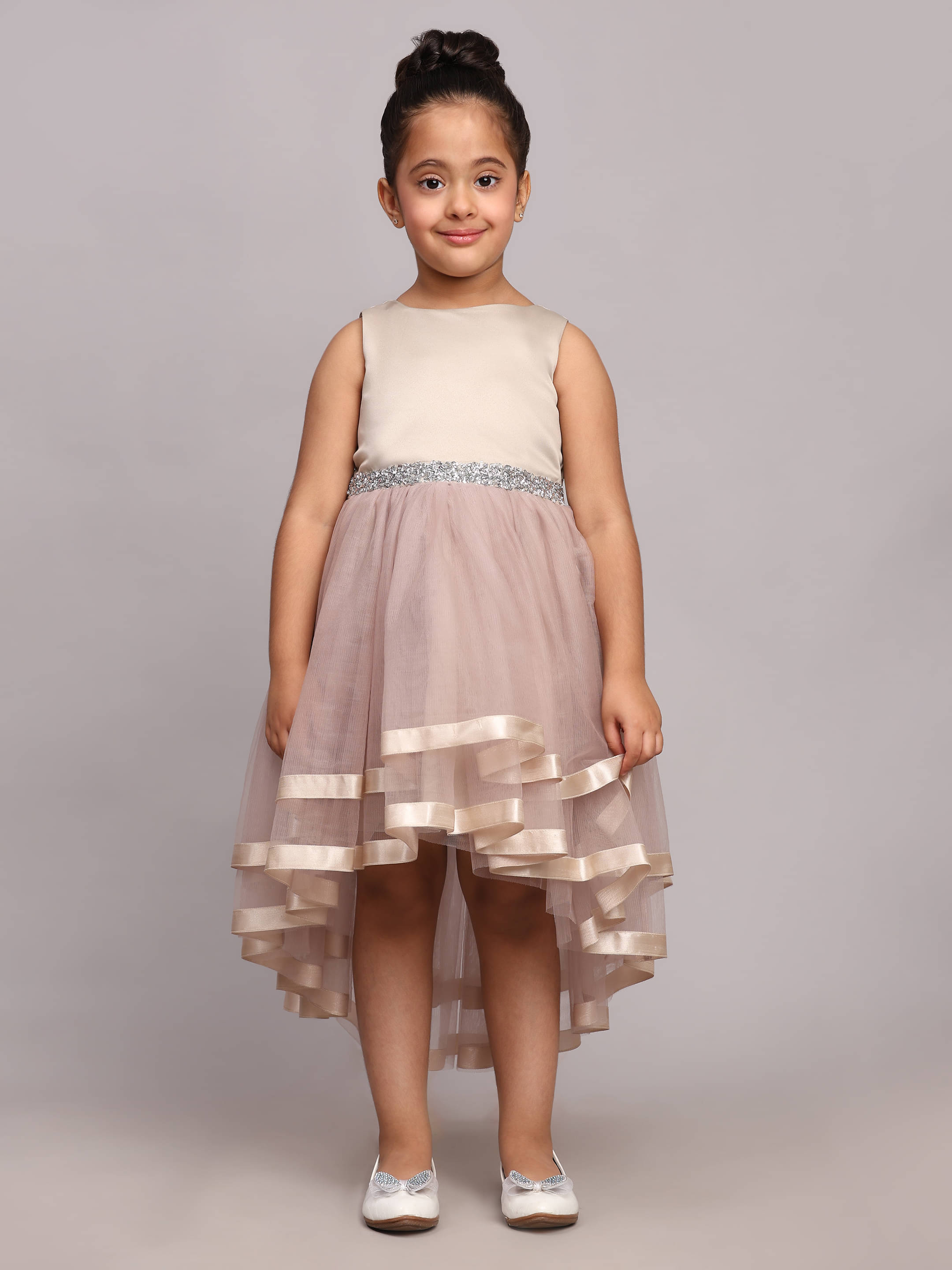     			Toy Balloon Kids Net Frock For Baby Girls ( Pack of 1 , Mauve )