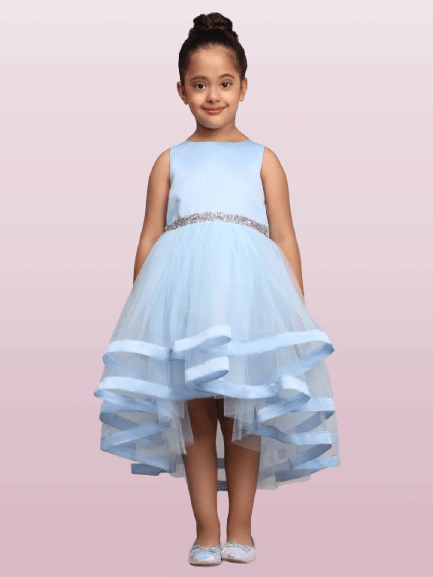     			Toy Balloon Kids Net Frock For Girls ( Pack of 1 , Light Blue )