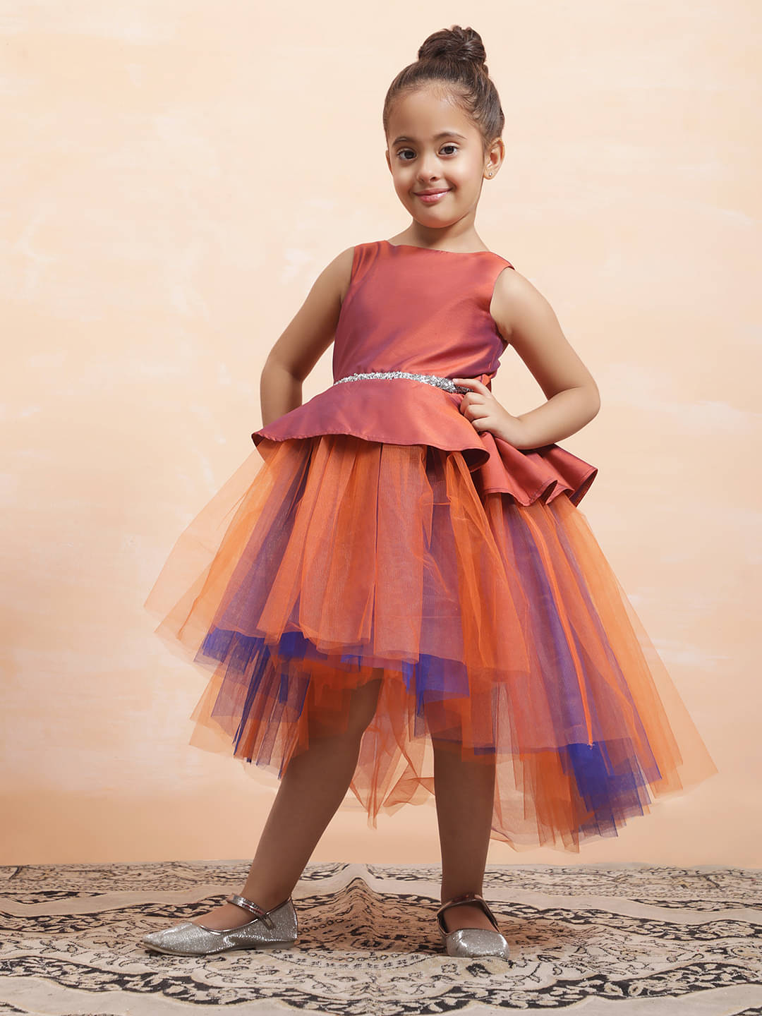 Toy Balloon Kids Net Frock For Girls ( Pack of 1 , Orange ) Toy Balloon Kids Net Frock For Girls ( Pack of 1 , Orange )