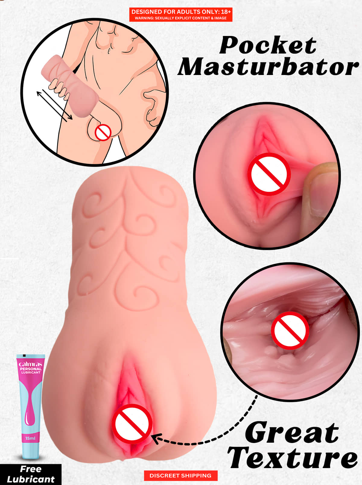 Unleash Your Inner Desires: Flexibility and Gentle Grip Masturbator Sex Toy for Men, Tailored to Fulfil Your Deepest Cravings with Kaamraj Lube Free On the Box