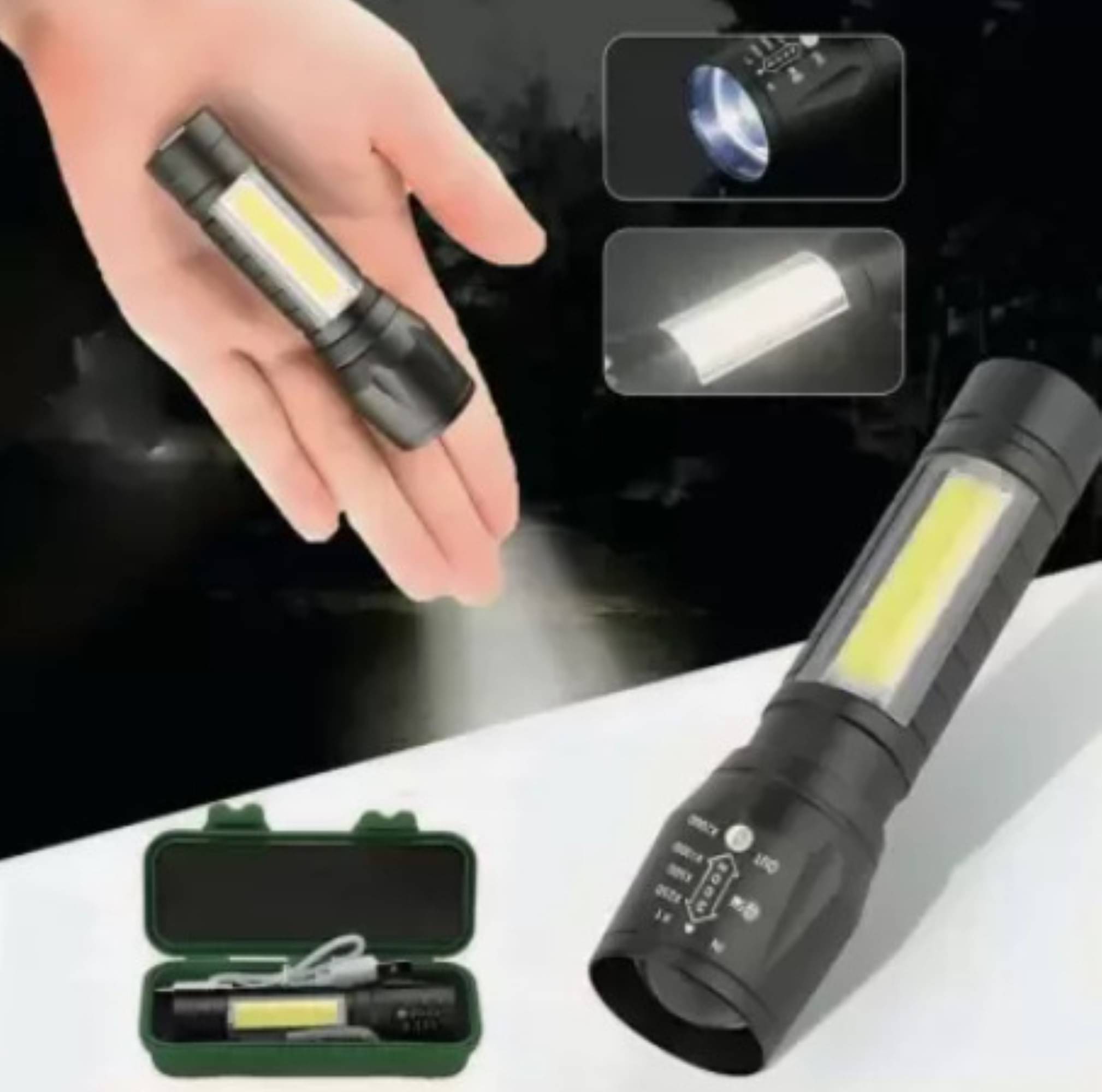 VXT - 10W Rechargeable Flashlight Torch ( Pack of 1 ) VXT - 10W Rechargeable Flashlight Torch ( Pack of 1 )