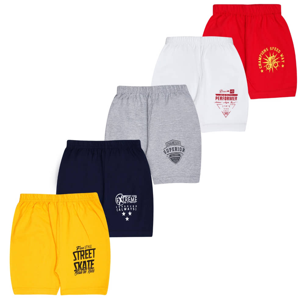 kukke Pack of 4 Cotton Shorts For Boys ( Multicolor ) - Shorts | Buy online on ZillyBuy