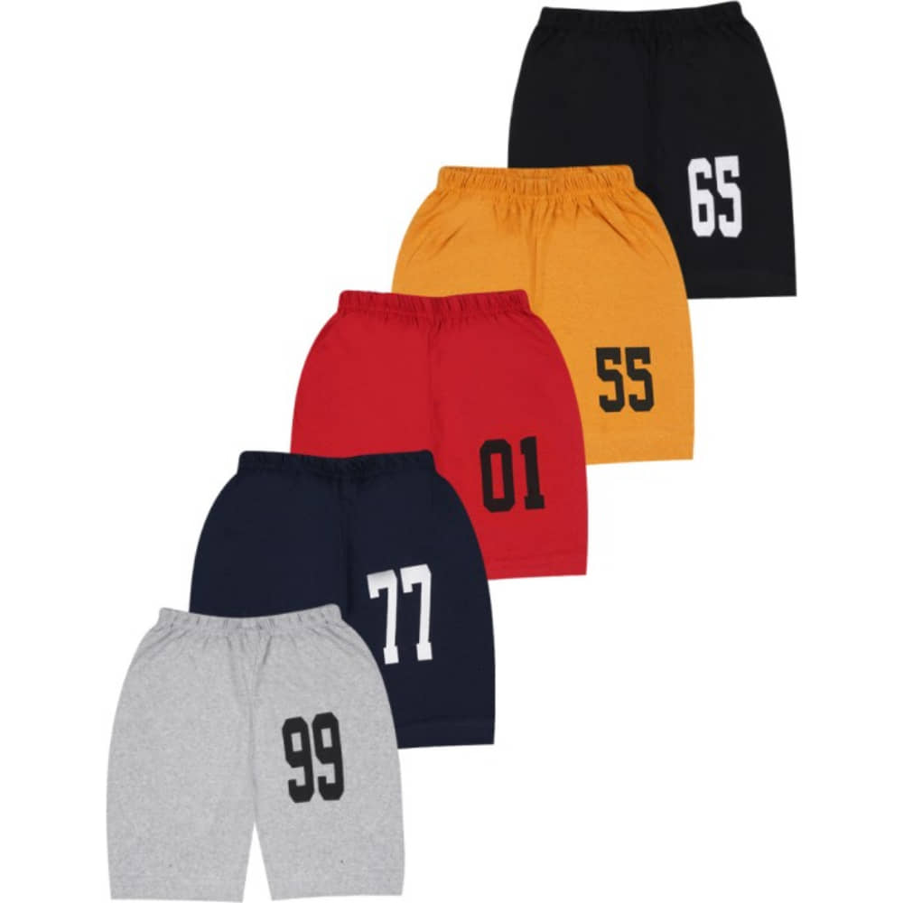 kukke Pack of 5 Cotton Shorts For Baby Boys ( Multicolor ) - Shorts | Buy online on ZillyBuy