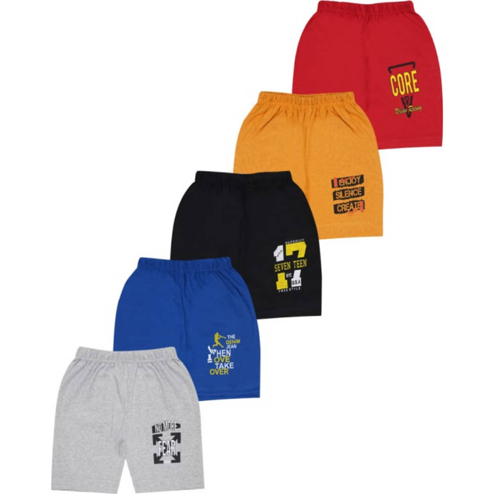 kukke Pack of 5 Cotton Shorts For Baby Boys ( Multicolor ) - Shorts | Buy online on ZillyBuy