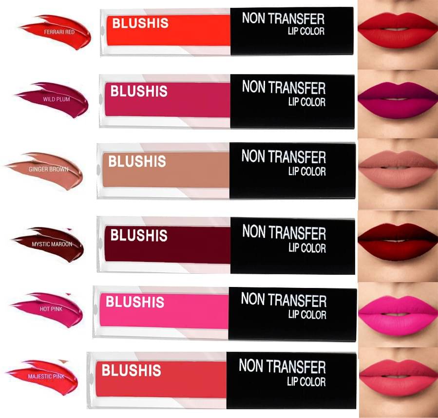 BLUSHIS Long Wear Multi Color Liquid Matte Lipstick (Pack of 6) BLUSHIS Long Wear Multi Color Liquid Matte Lipstick (Pack of 6)