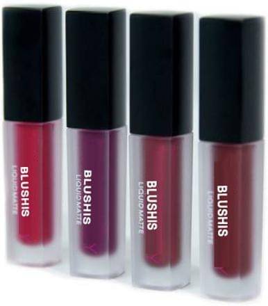 BLUSHIS Highly Pigmented Multicolor Matte Lipstick Combo (Pack of 4) BLUSHIS Highly Pigmented Multicolor Matte Lipstick Combo (Pack of 4)