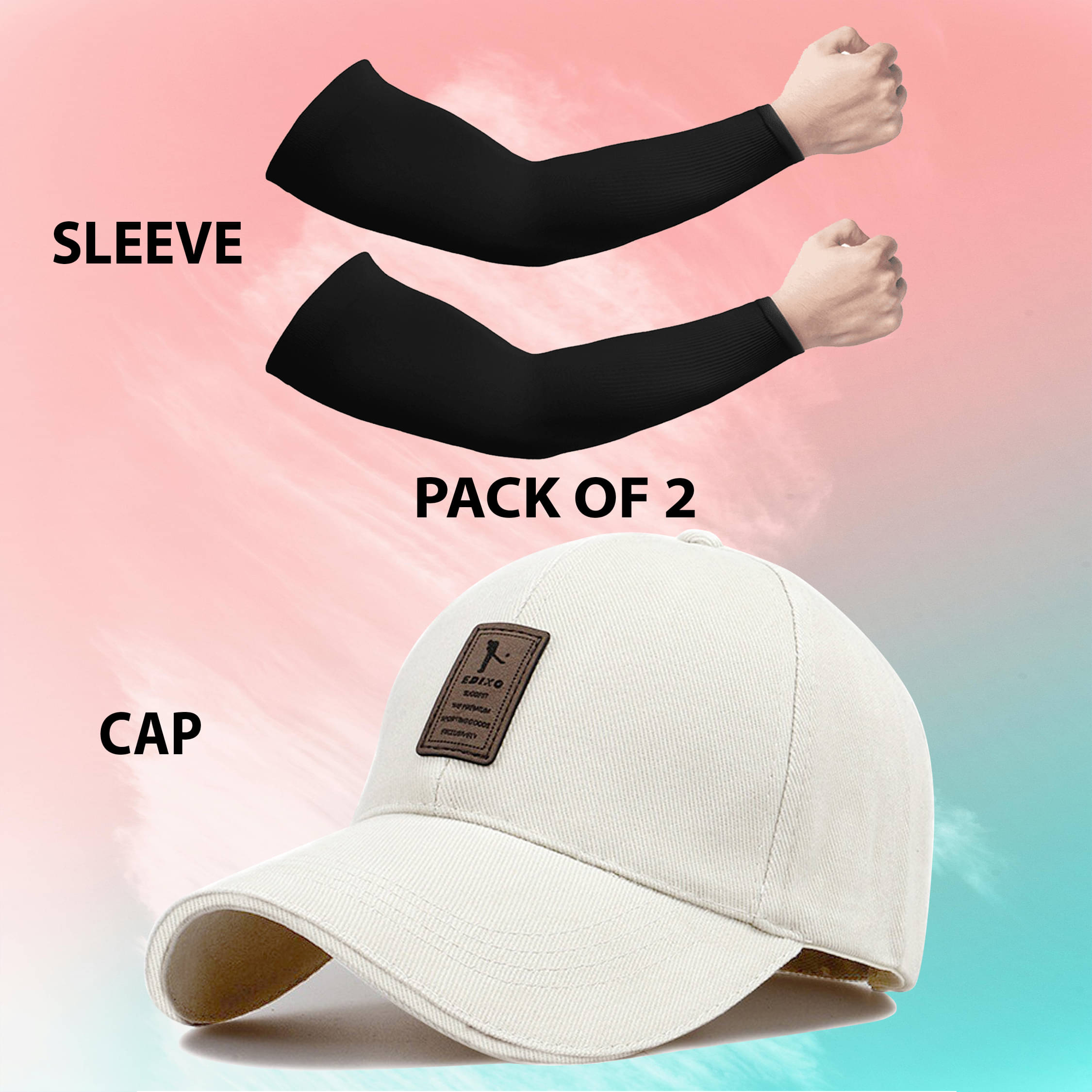     			Bolax Pack of 2 Cotton Men's Cap ( White )