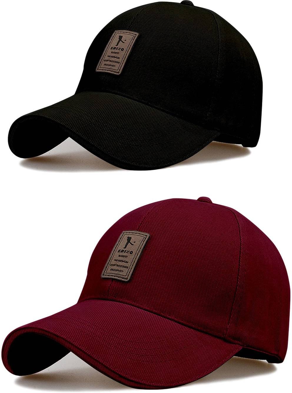 Bolax Pack of 2 Cotton Men's Cap ( Maroon )     			Bolax Pack of 2 Cotton Men's Cap ( Maroon )