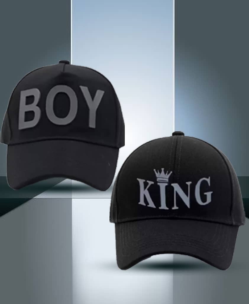 Bolax Pack of 2 Cotton Blend Men's Cap ( Black )