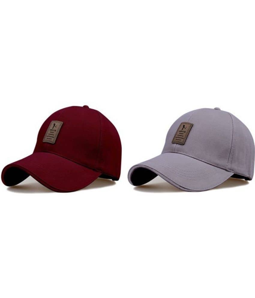 Bolax Pack of 2 cotton Men's Cap ( Grey )