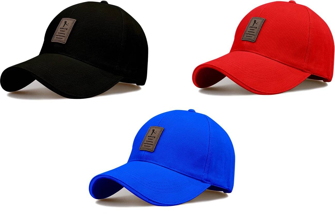 Bolax Pack of 3 Cotton Men's Cap ( Multicolor )     			Bolax Pack of 3 Cotton Men's Cap ( Multicolor )