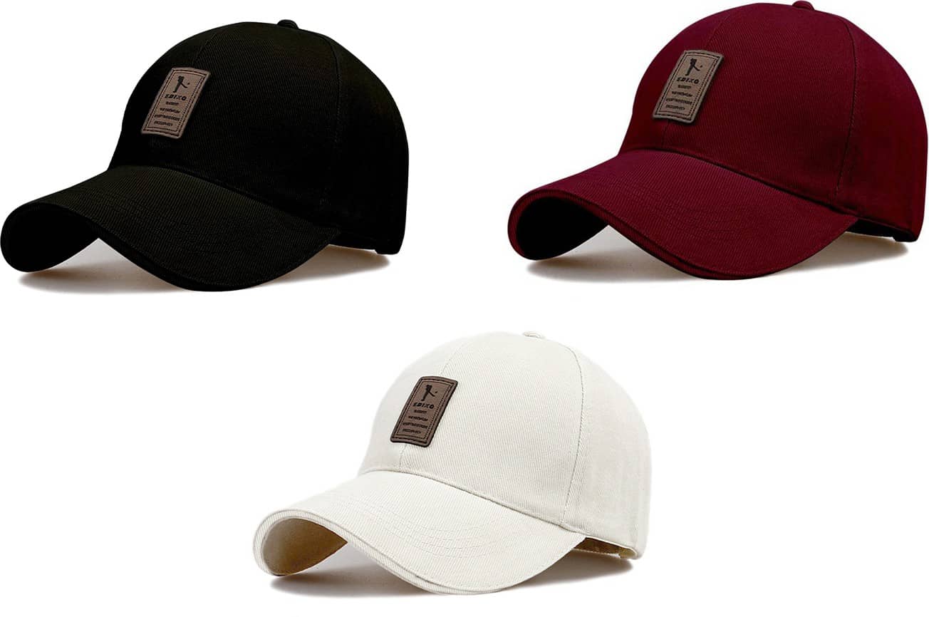 Bolax Pack of 3 Cotton Men's Cap ( Black )