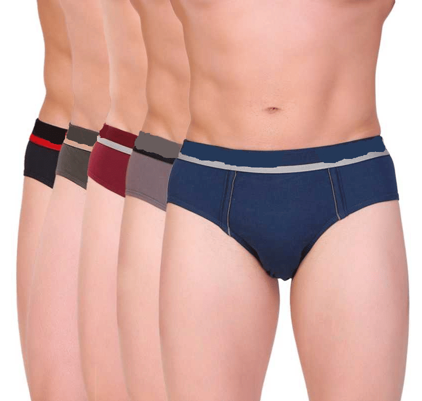     			D1 DIFFERENT ONE Pack of 5 Cotton Briefs For Men's ( Multicolor )