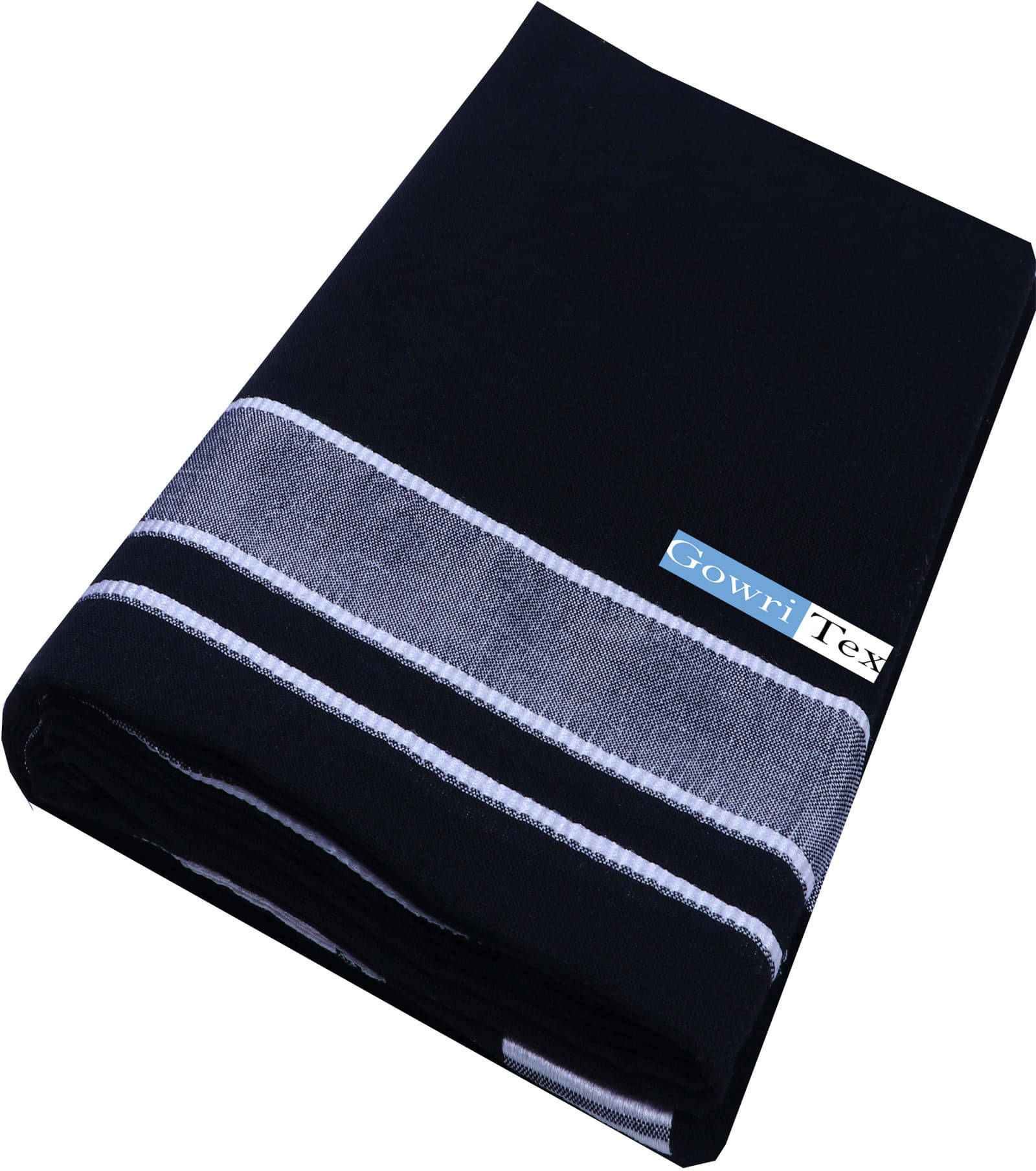 GOWRI TEX Cotton Blend Men's Dhoti Black ( Pack of 1 )     			GOWRI TEX Cotton Blend Men's Dhoti Black ( Pack of 1 )