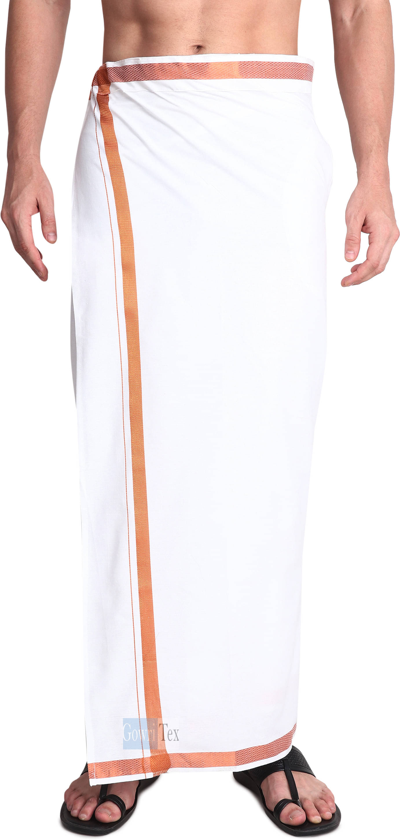     			GOWRI TEX Cotton Men's Dhoti White ( Pack of 1 )