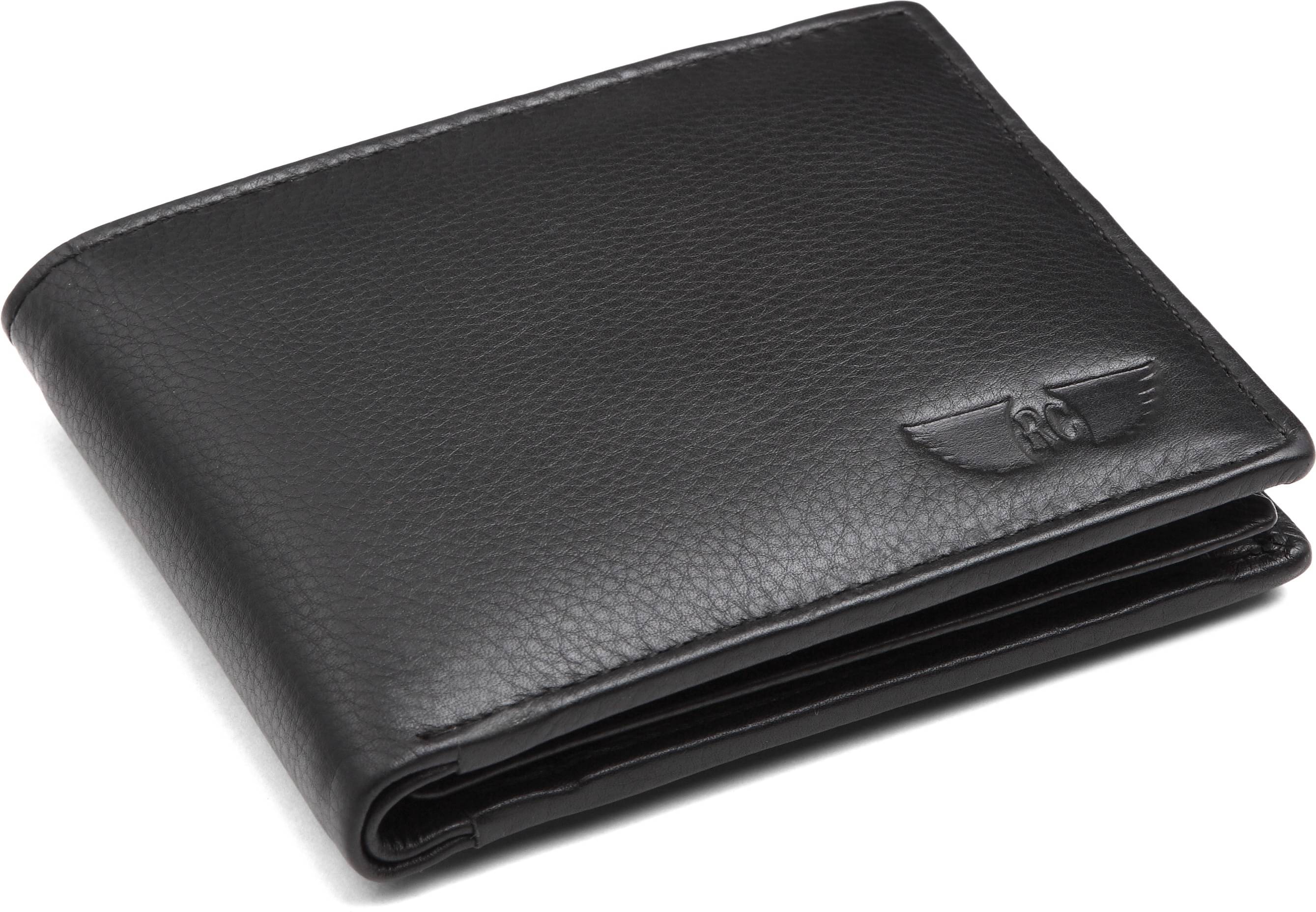     			HIDEFLIX 100% Leather Solid Men's Regular Wallet With 7 Slots For Card ( Black , Pack of 1 )