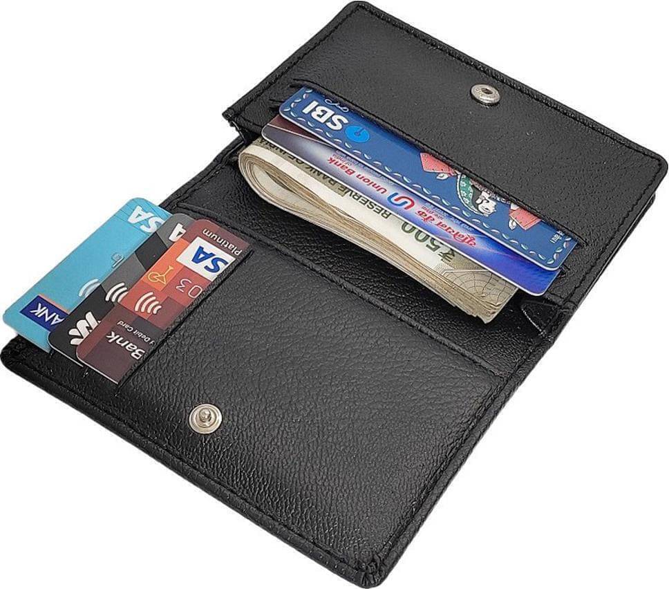     			HIDEFLIX PU Solid Men's Regular Wallet With 5 Slots For Card ( Black , Pack of 1 )