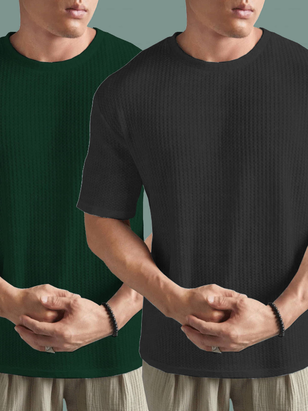 Hushbucks Polyester Regular Fit Self Design Half Sleeves Men's Round T-Shirt - Grey ( Pack of 2 ) Hushbucks Polyester Regular Fit Self Design Half Sleeves Men's Round T-Shirt - Grey ( Pack of 2 )