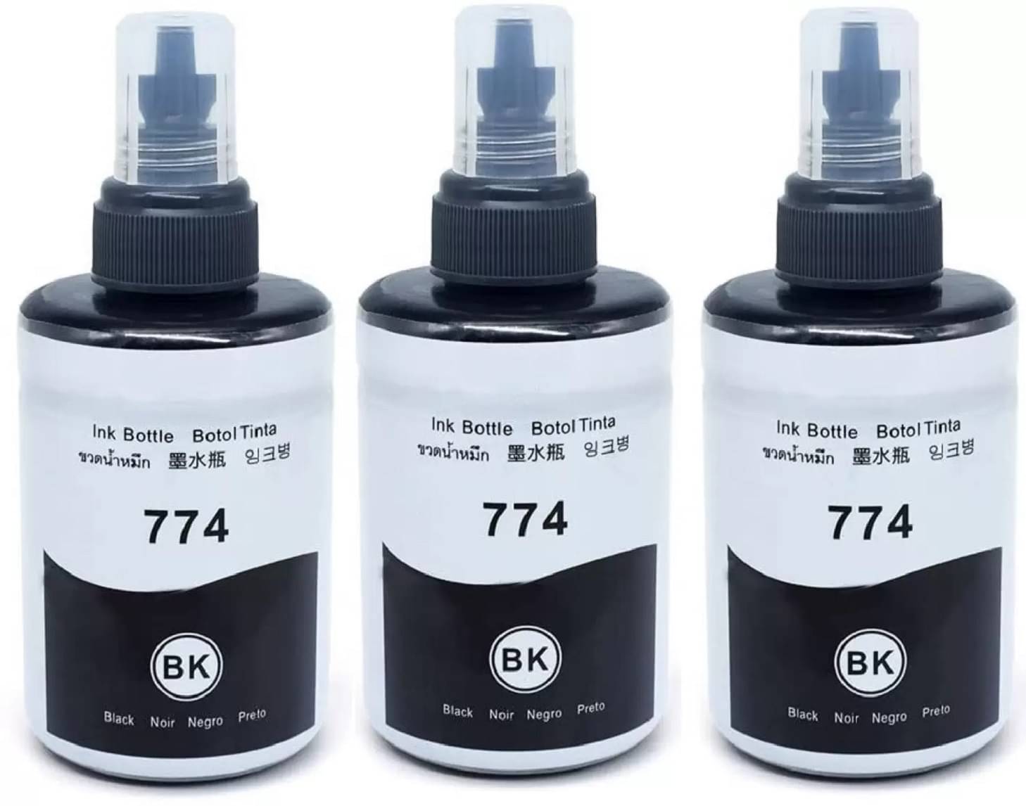     			KALAR Ink For T774 Black Ink ( 135 ml ) Pack of 3 For T7741 Compatible for M100 , M105 , M200 , M205 , L655 , L1455