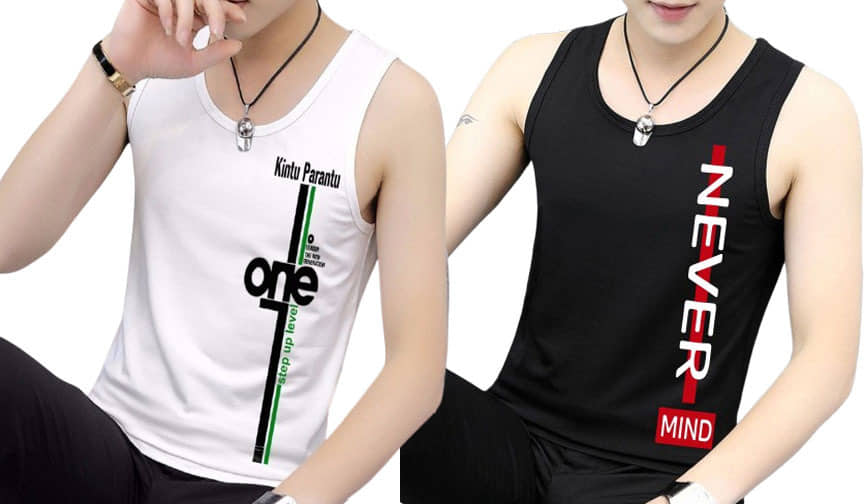 Kushi flyer Pack of 2 Polyester Basic Vest For Men ( Multicolor15 ) - Nightwear & Loungewear | Buy online on ZillyBuy