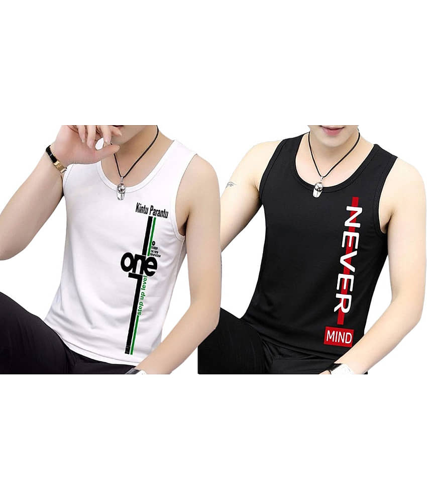 Kushi flyer Pack of 2 Polyester Basic Vest For Men ( Multicolor15 ) - Nightwear & Loungewear | Buy online on ZillyBuy
