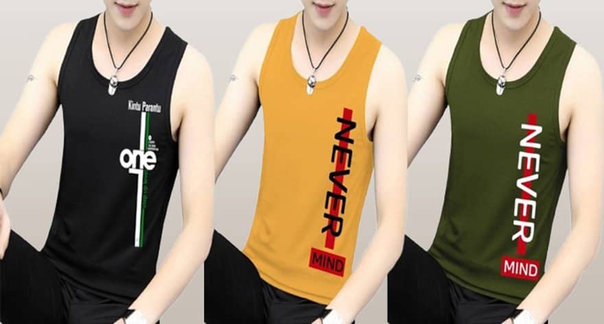 Kushi flyer Pack of 3 Polyester Basic Vest For Men ( Multicolor11 ) - Nightwear & Loungewear | Buy online on ZillyBuy