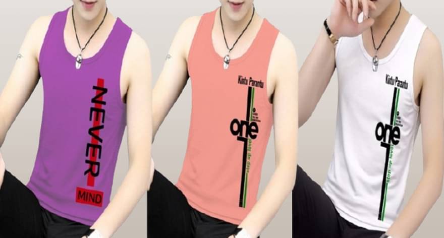     			Kushi flyer Pack of 3 Polyester Basic Vest For Men ( Multicolor10 )